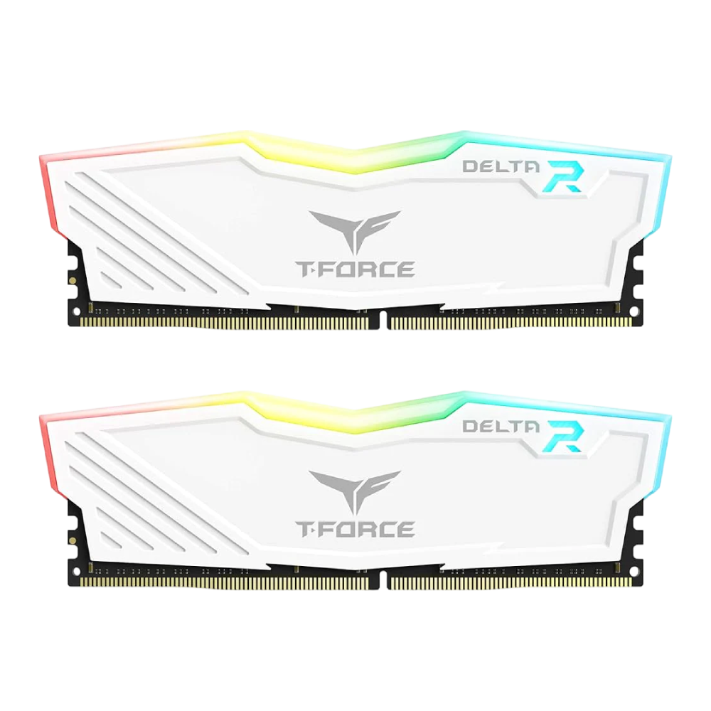 TeamGroup T-Force Delta RGB DDR4 16GB (2x8GB) 3600MHz CL18 White Gaming RAM