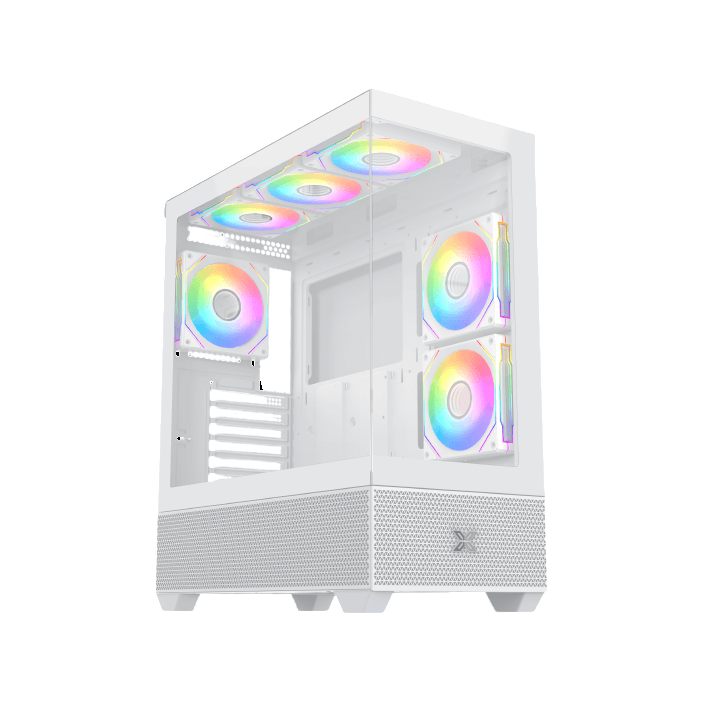 Xigmatek Alphard Arctic ATX Mid-Tower Gaming PC Case – White