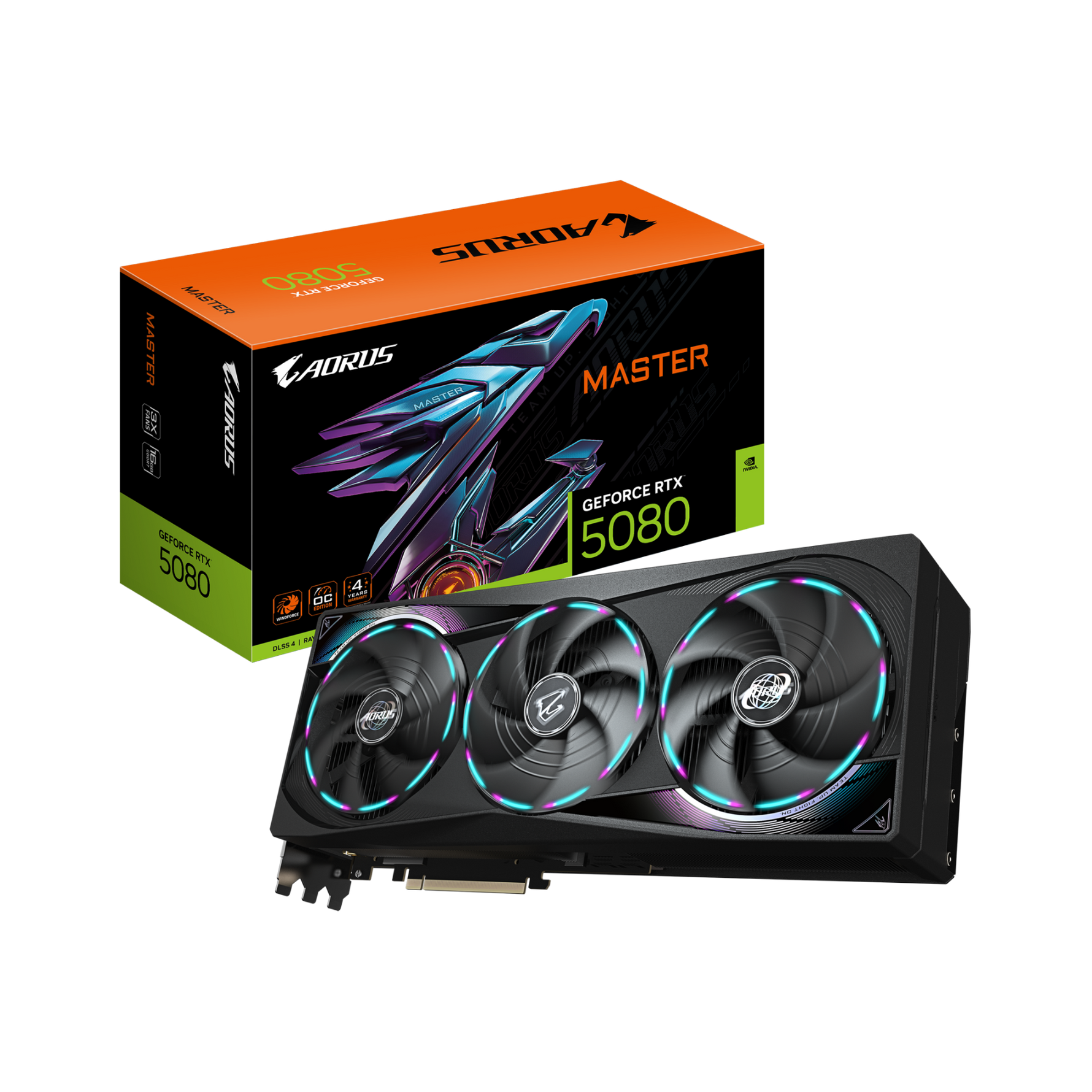 GIGABYTE GeForce RTX 5080 AORUS MASTER OC 16GB GDDR7 Graphics Card