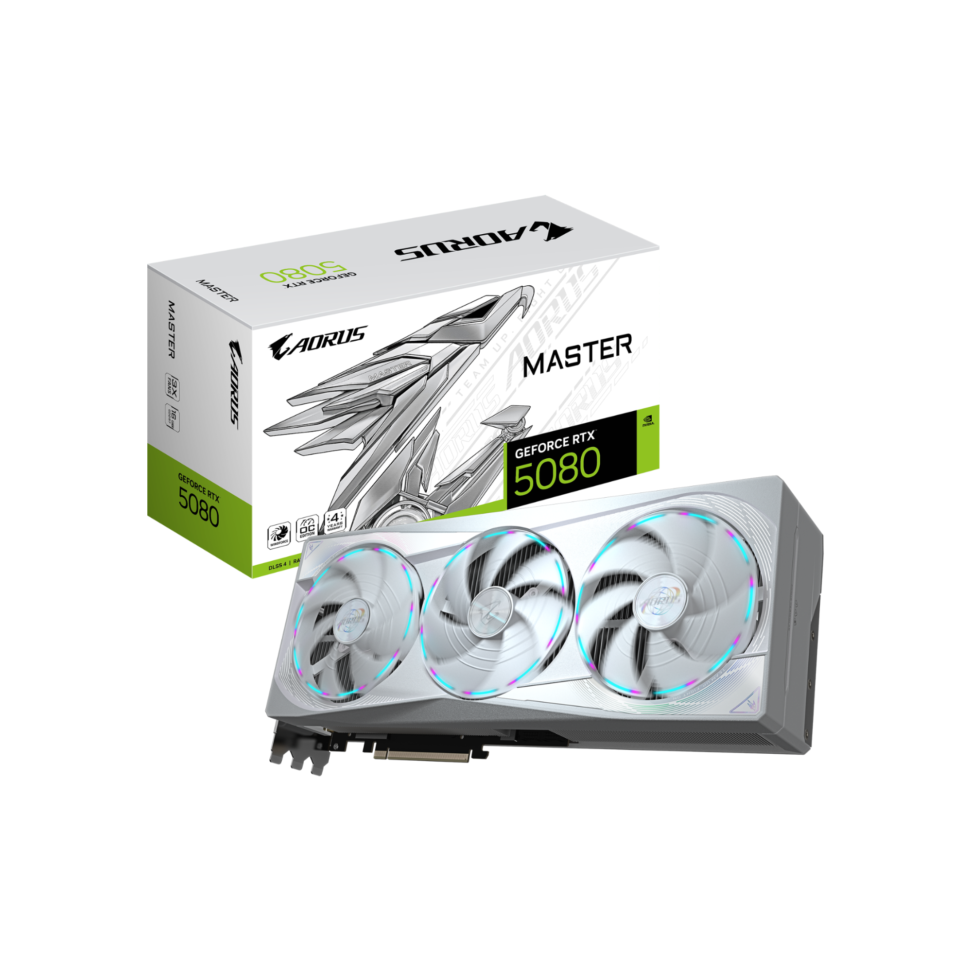 GIGABYTE GeForce RTX 5080 AORUS MASTER ICE OC 16GB GDDR7 Graphics Card