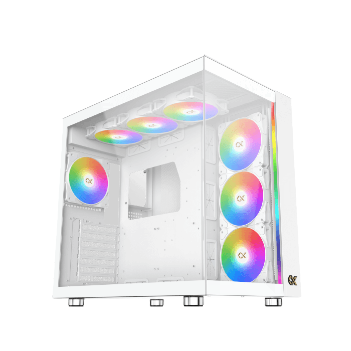 Xigmatek Aqua Ultra Air Arctic ARGB ATX Tower Gaming Case – White
