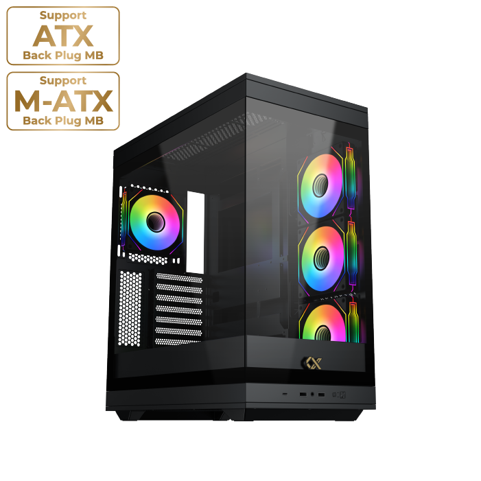 Xigmatek Meta ATX Mid-Tower PC Gaming Case – Black