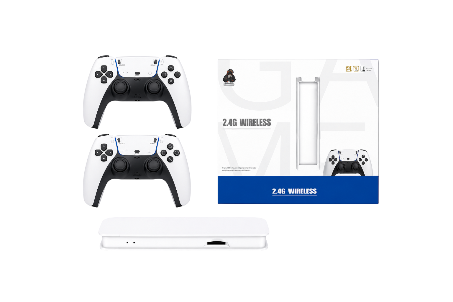 Retro Game Console – Built-in Classic Games with Dual Wireless Controllers, HDMI Output & 4K TV Support