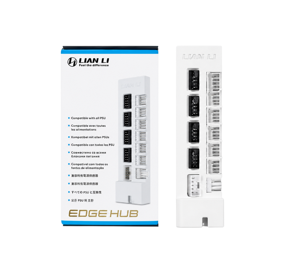 LIAN LI EDGE PSU USB Device Hub White – USB Expansion Hub for EDGE Power Supplies
