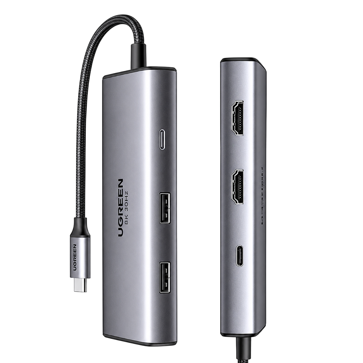 UGREEN 6-in-1 USB-C Multifunction Adapter – 8K@30Hz (CM498, P/N 15852)