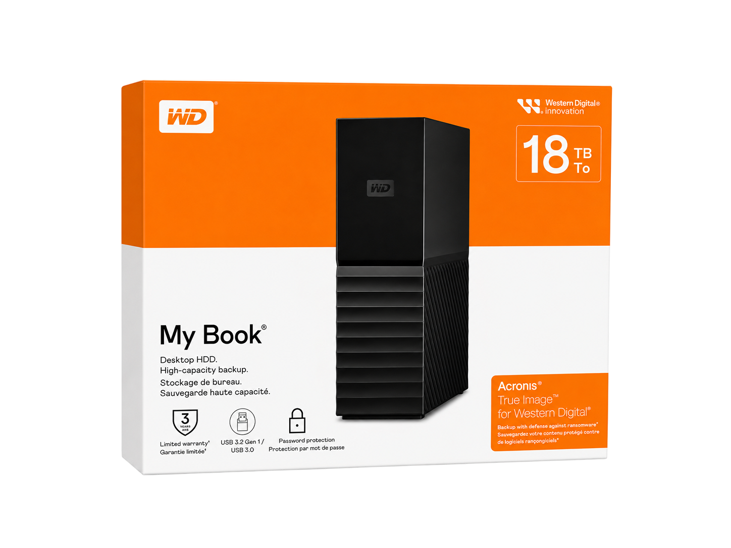 WD MY BOOK – 18TB DESKTOP EXTERNAL HARD DRIVE