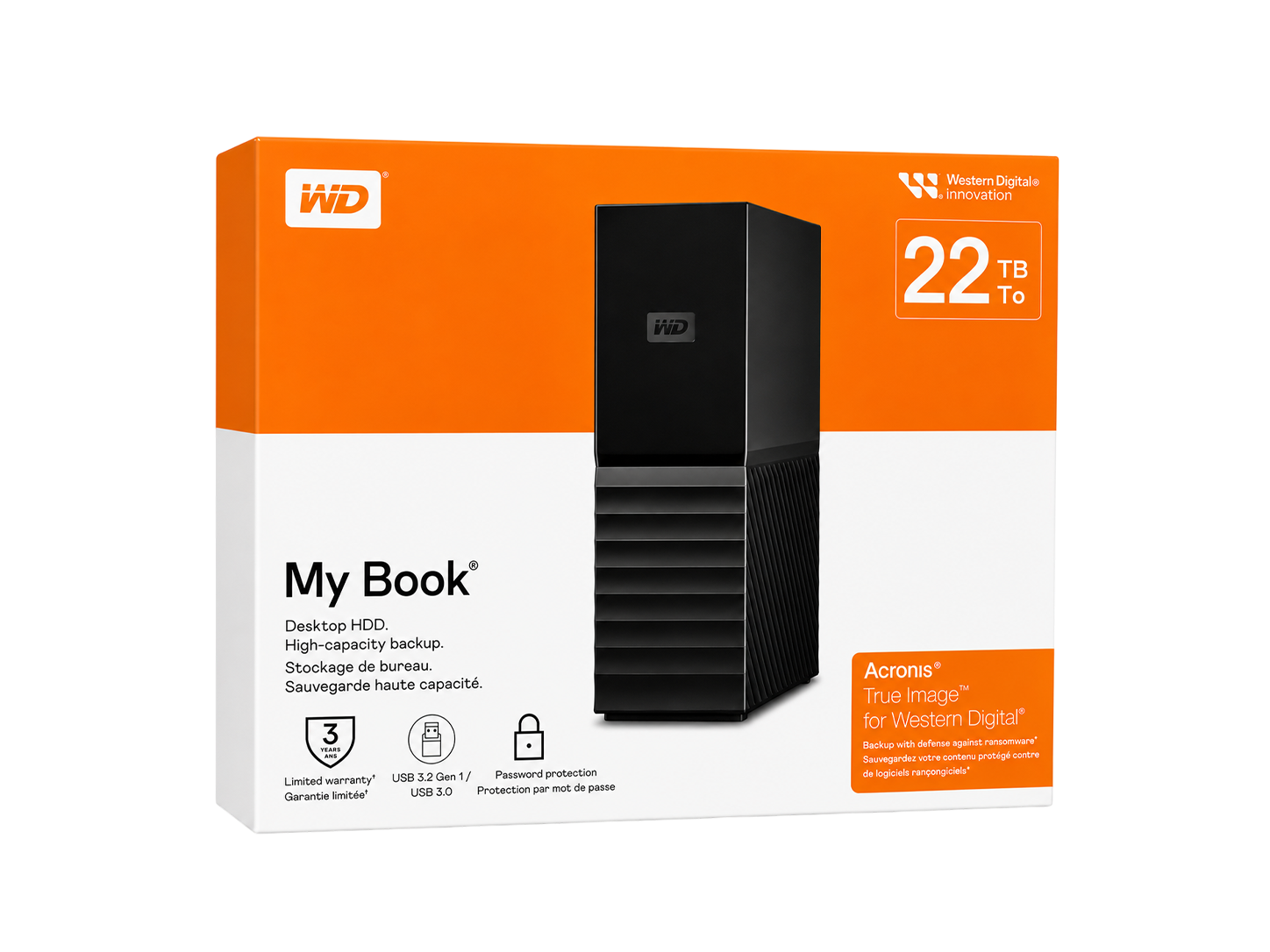 WD My Book 22TB Desktop External Hard Drive