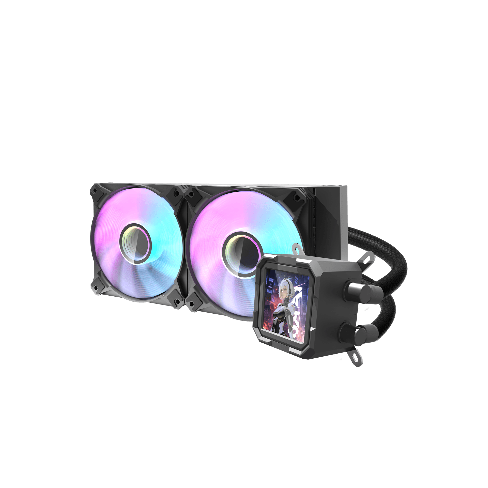 DarkFlash Wave DV240S ARGB 240mm AIO Liquid CPU Cooler – Black