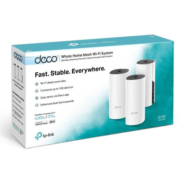 TP-Link Deco M4 AC1200 Mesh Wi-Fi System – 3 Pack