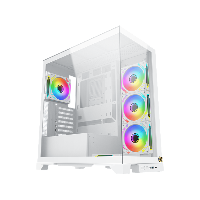 Xigmatek Endorphin Ultra Arctic ATX Mid-Tower Gaming PC Case – White