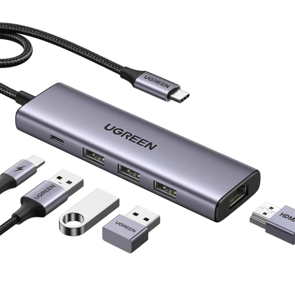 UGREEN 5-in-1 USB-C Multifunction Adapter – 4K@30Hz (CM511, P/N 15596)