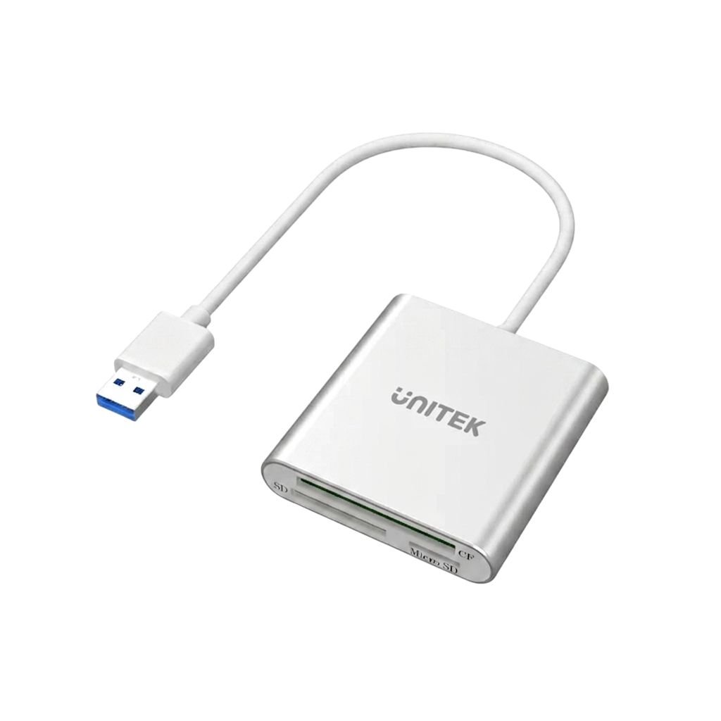 UNITEK 3-Slot USB 3.0 Card Reader – Triple Memory Card, 5Gbps (Y-9313)