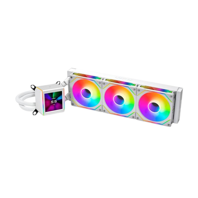 LIAN LI Galahad GA II LCD SL-INF 360mm AIO Liquid CPU Cooler – White