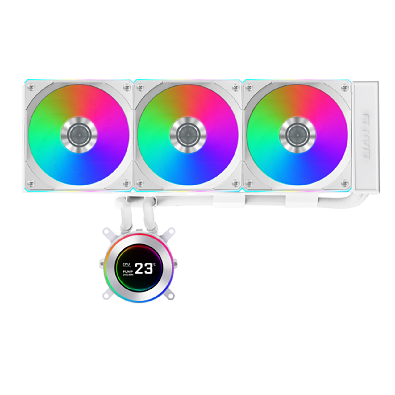 LIAN LI HydroShift II LCD-C 360R 360mm AIO Liquid CPU Cooler – White