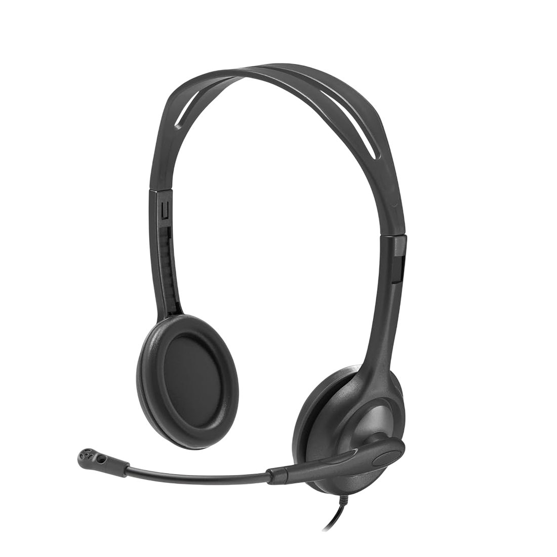 Logitech H111 Stereo Headset – Wired Headphones with Built-in Microphone