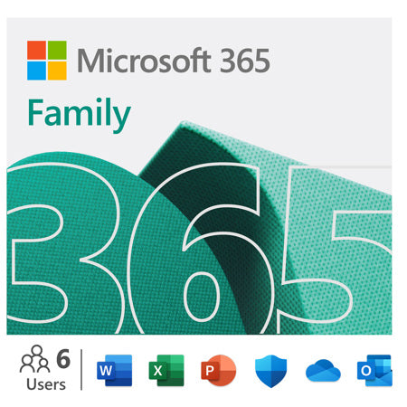 Microsoft 365 Family ESD | 6 Users | 1 Year Subscription | PC, Mac, iOS & Android