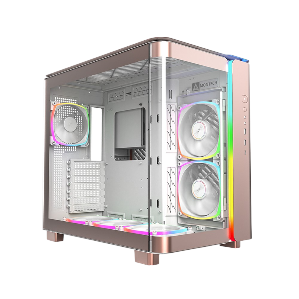 Montech King 95 Pro Rose Gold Mid-Tower Gaming PC Case