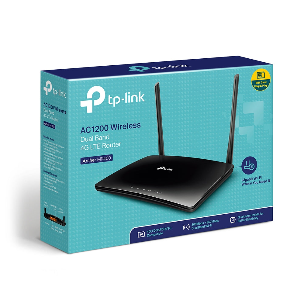 TP-Link Archer MR400 – AC1200 Dual-Band 4G LTE Wireless Router