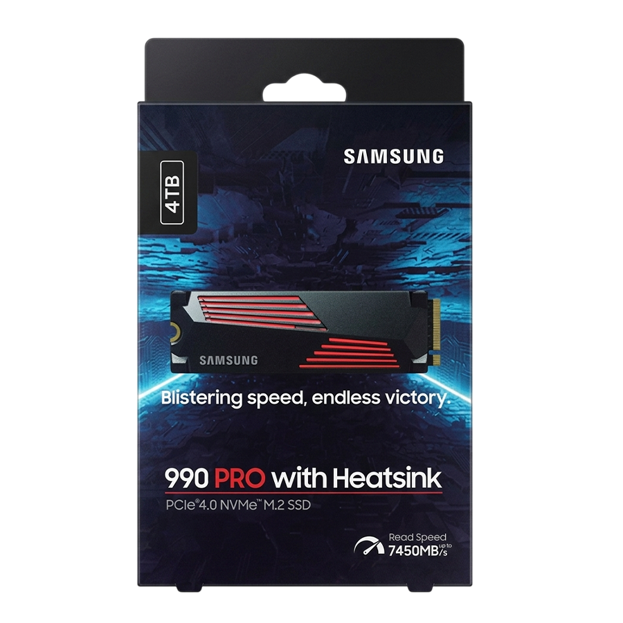 Samsung 990 PRO 4TB NVMe SSD – M.2 PCIe 4.0 Internal SSD with Heatsink