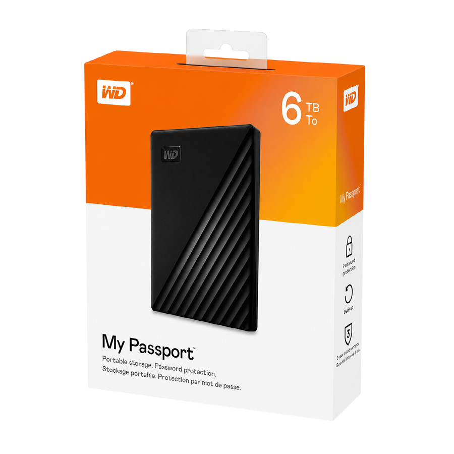 WD My Passport 6TB Portable External Hard Drive