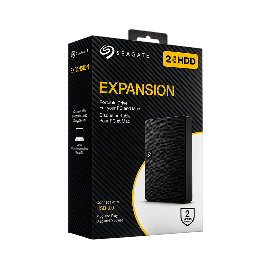 Seagate Expansion 2TB Portable USB 3.0 External Hard Drive – Black