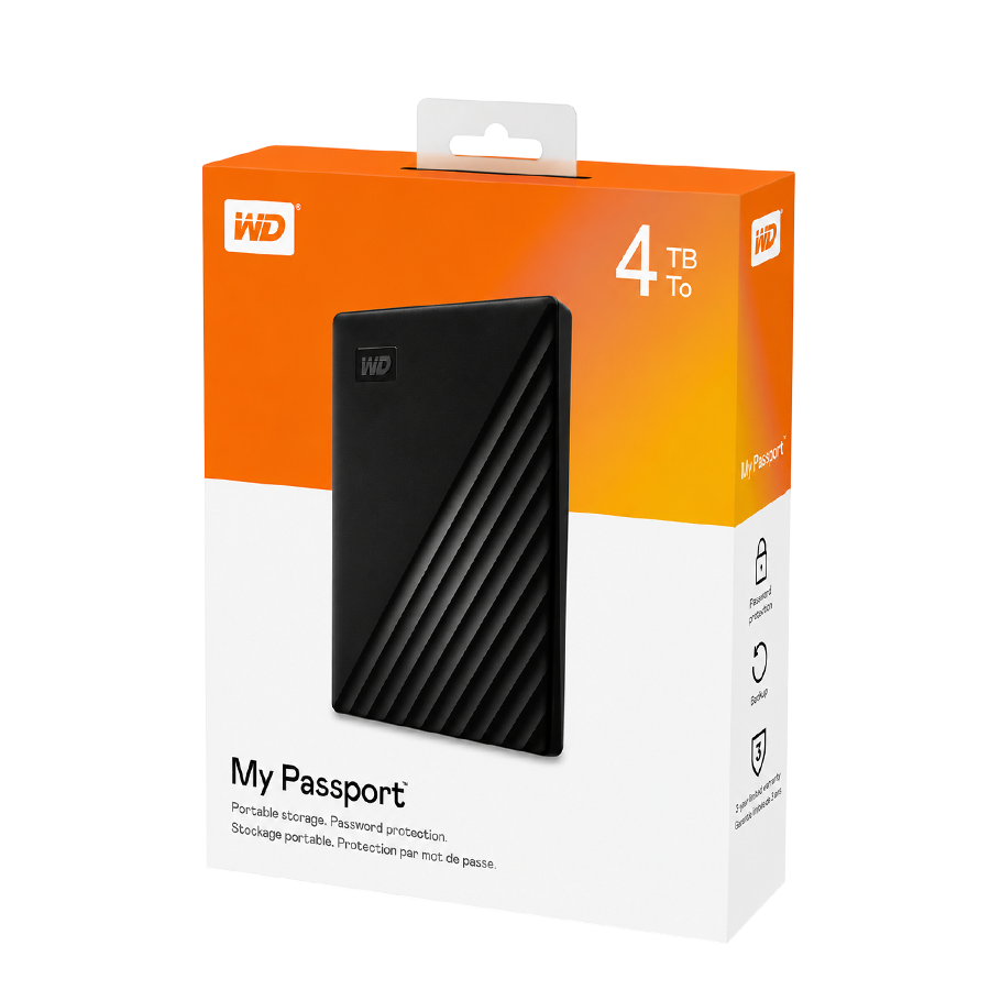 WD My Passport 4TB Portable External Hard Drive