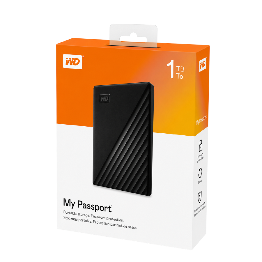WD My Passport 1TB Portable External Hard Drive