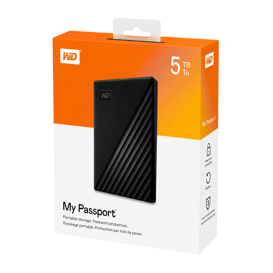 WD My Passport 5TB Portable External Hard Drive