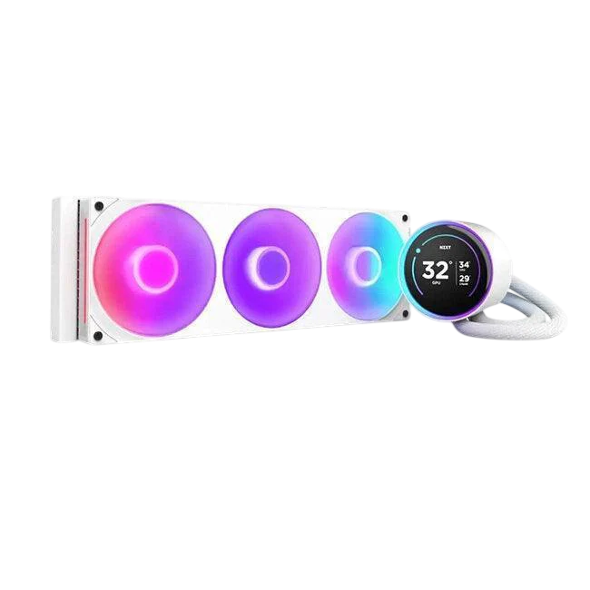 NZXT Kraken Elite 360 RGB (2024) 360mm AIO Liquid CPU Cooler – White