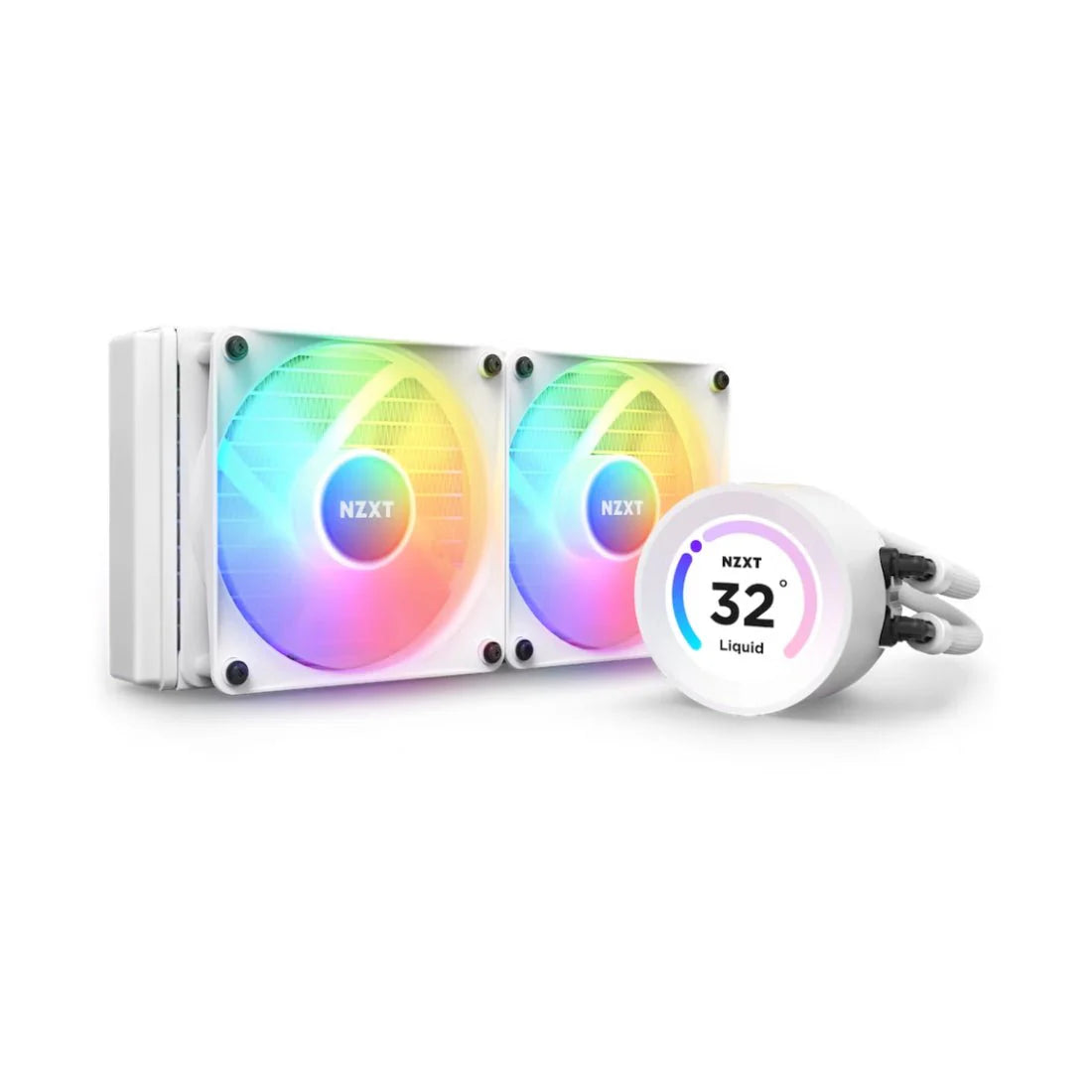 NZXT Kraken Elite 240mm AIO Liquid CPU Cooler – White LCD