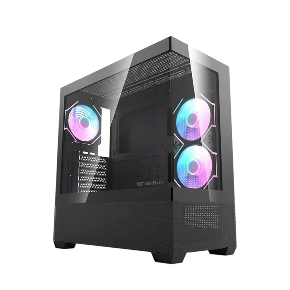 DARKFLASH DS900 Air ATX Mid-Tower Gaming Case – Black
