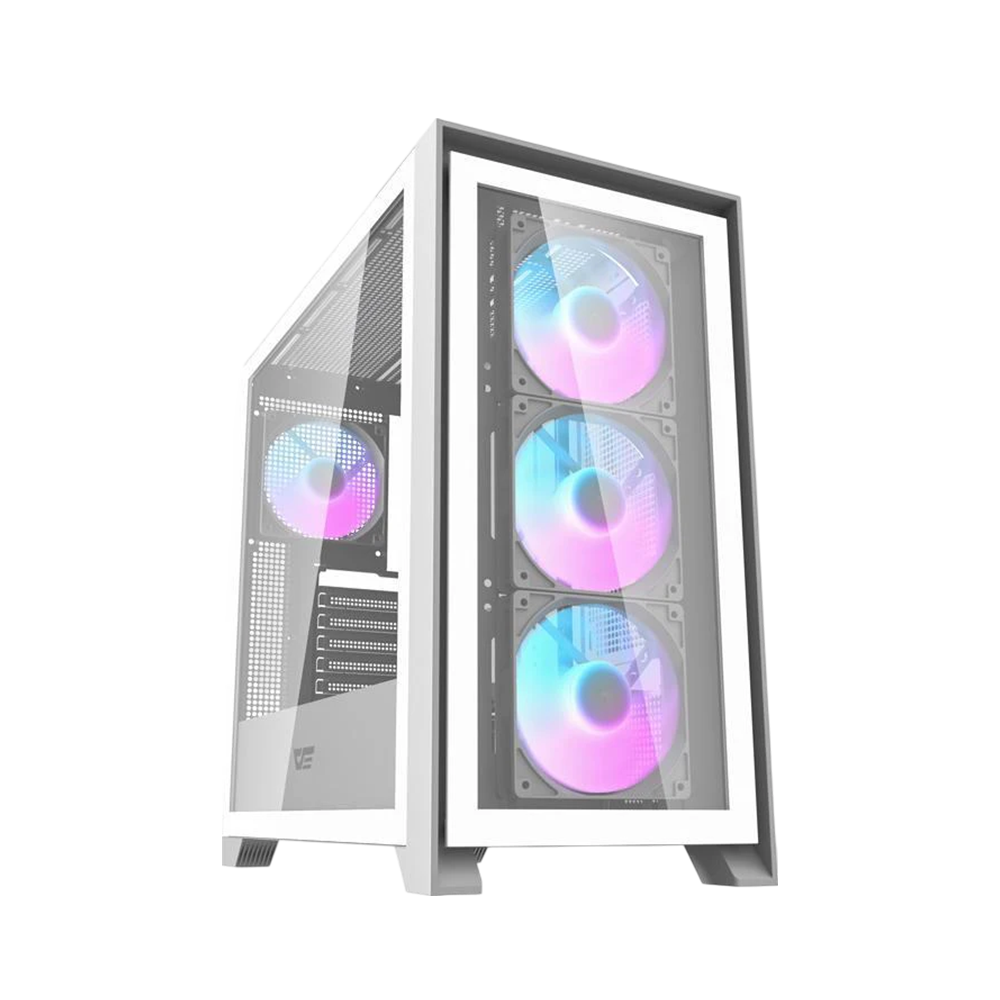 DARKFLASH DRX90 Glass ATX Gaming Case – White