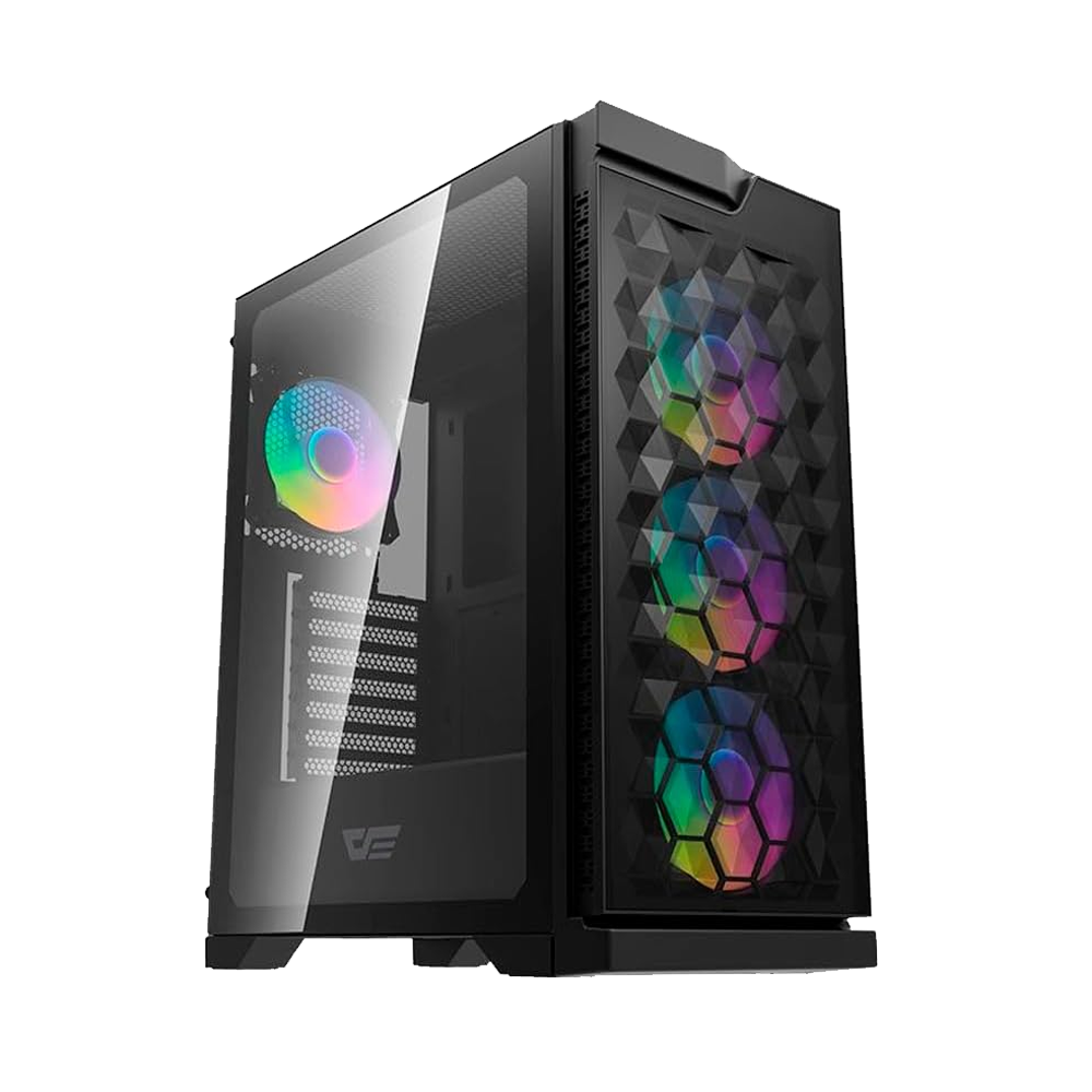 DARKFLASH DK361 Mesh ATX Mid-Tower Gaming Case – Black