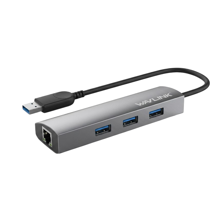 WAVLINK USB 3.0 4-Port Hub with Gigabit Ethernet Adapter