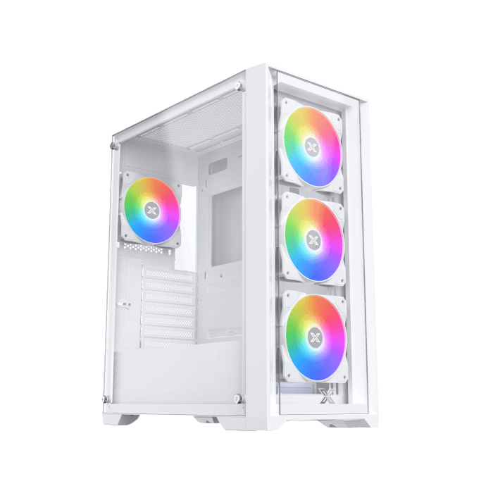 Xigmatek Quantum Arctic ATX Mid-Tower Gaming PC Case – White