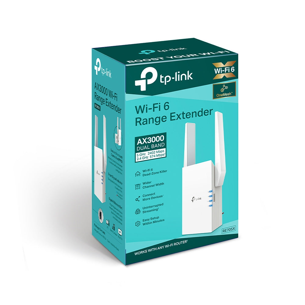 TP-Link RE705X AX3000 Wi-Fi 6 Dual-Band Mesh Range Extender