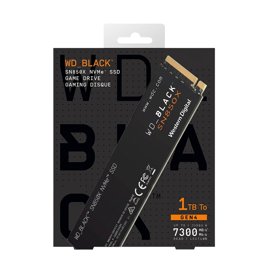 WD Black SN850X 1TB M.2 2280 PCIe Gen4 NVMe SSD