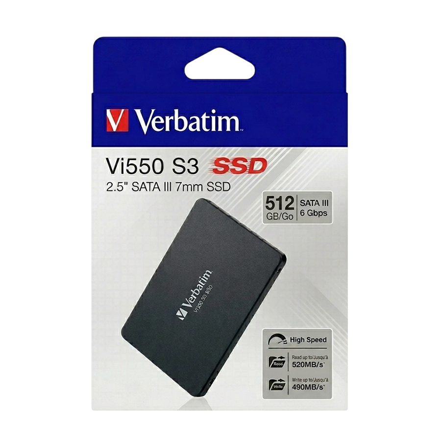 Verbatim Vi550 S3 512GB Internal SSD – High-Speed SATA Storage
