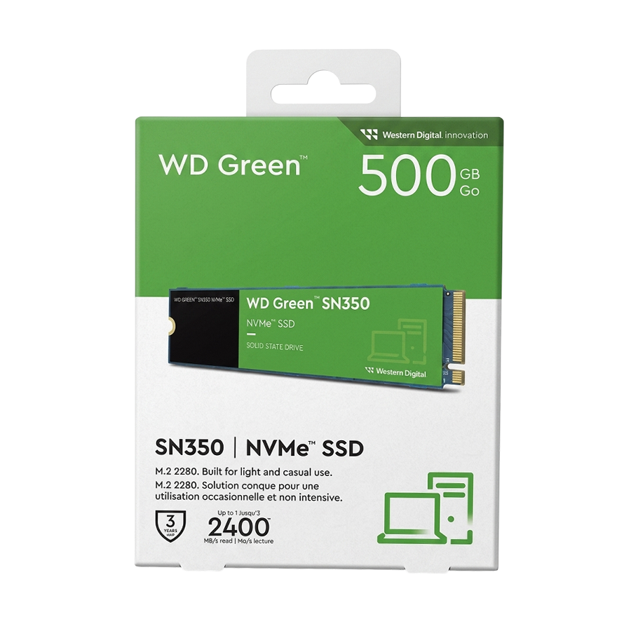 WD Green SN350 500GB NVMe SSD – M.2 PCIe Internal Solid State Drive