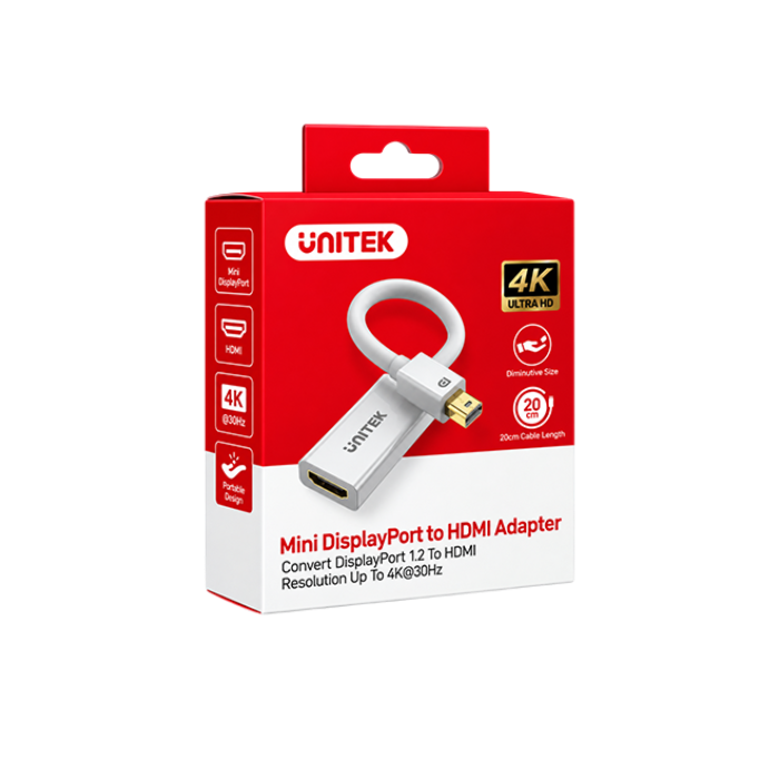 UNITEK Mini DisplayPort to HDMI Adapter
