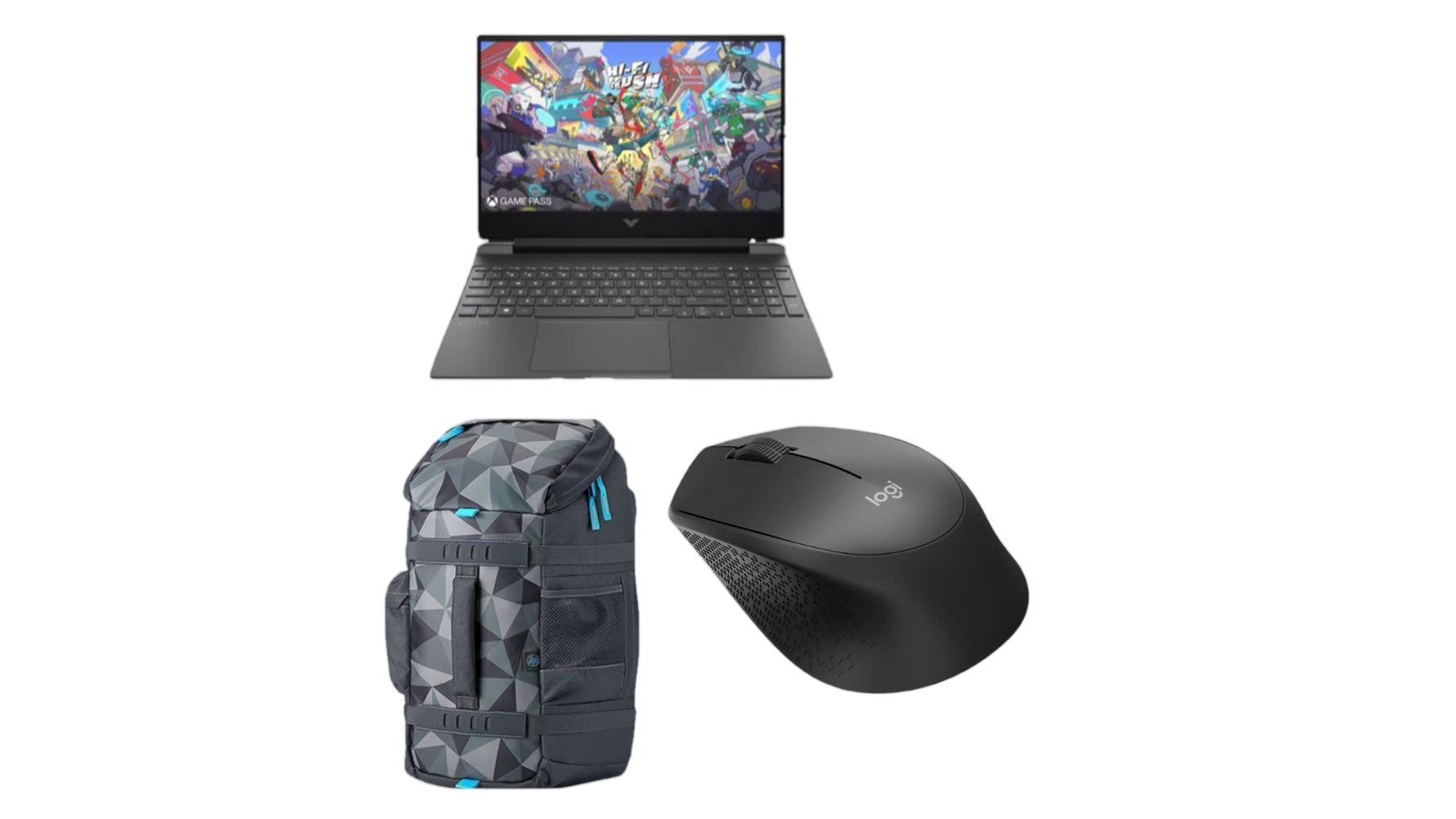 HP Victus 15-fa2000ne Gaming Laptop – Intel Core i7 240H | RTX 5050 8GB | 15.6” FHD 144Hz | 8GB RAM | 512GB SSD + Bag & Wireless Mouse Bundle