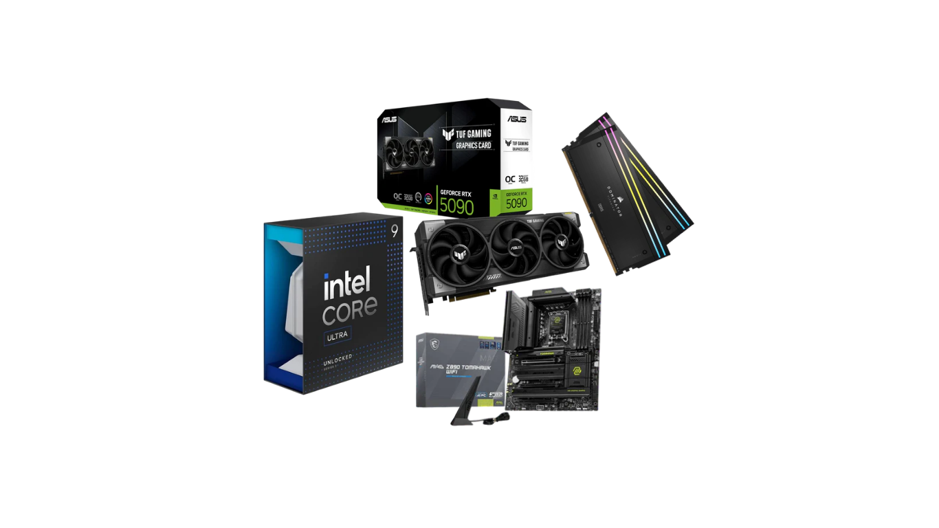 Intel Core Ultra 9 285K Extreme Gaming PC Combo Deal – MSI Z890 Tomahawk WiFi, RTX 5090 32GB GDDR7 & 32GB DDR5 7200MHz RGB RAM