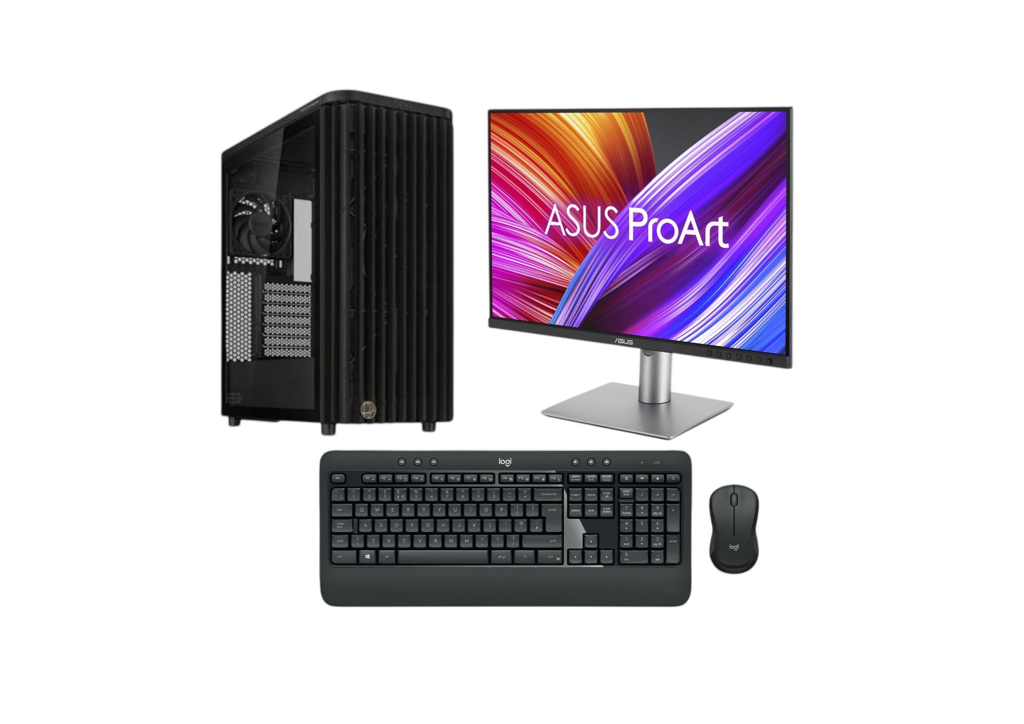 ASUS Creator Workstation PC – Intel Core Ultra 7 265F, RTX 5070 12GB, 32GB DDR5, 2TB NVMe SSD with ProArt Monitor