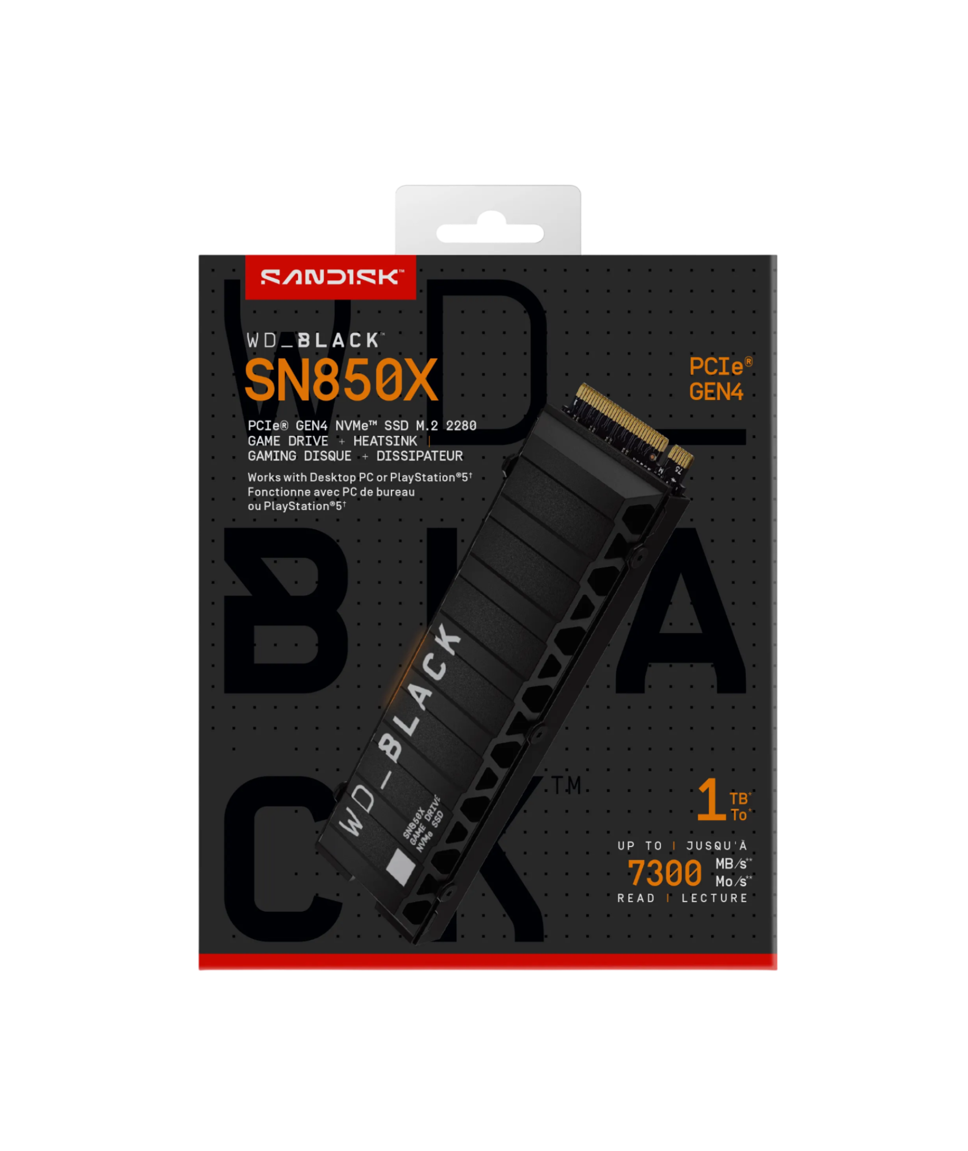 WD Black SN850X 1TB NVMe M.2 PCIe Gen4 x4 SSD with Heatsink – WDS100T2XHE High-Performance Gaming SSD