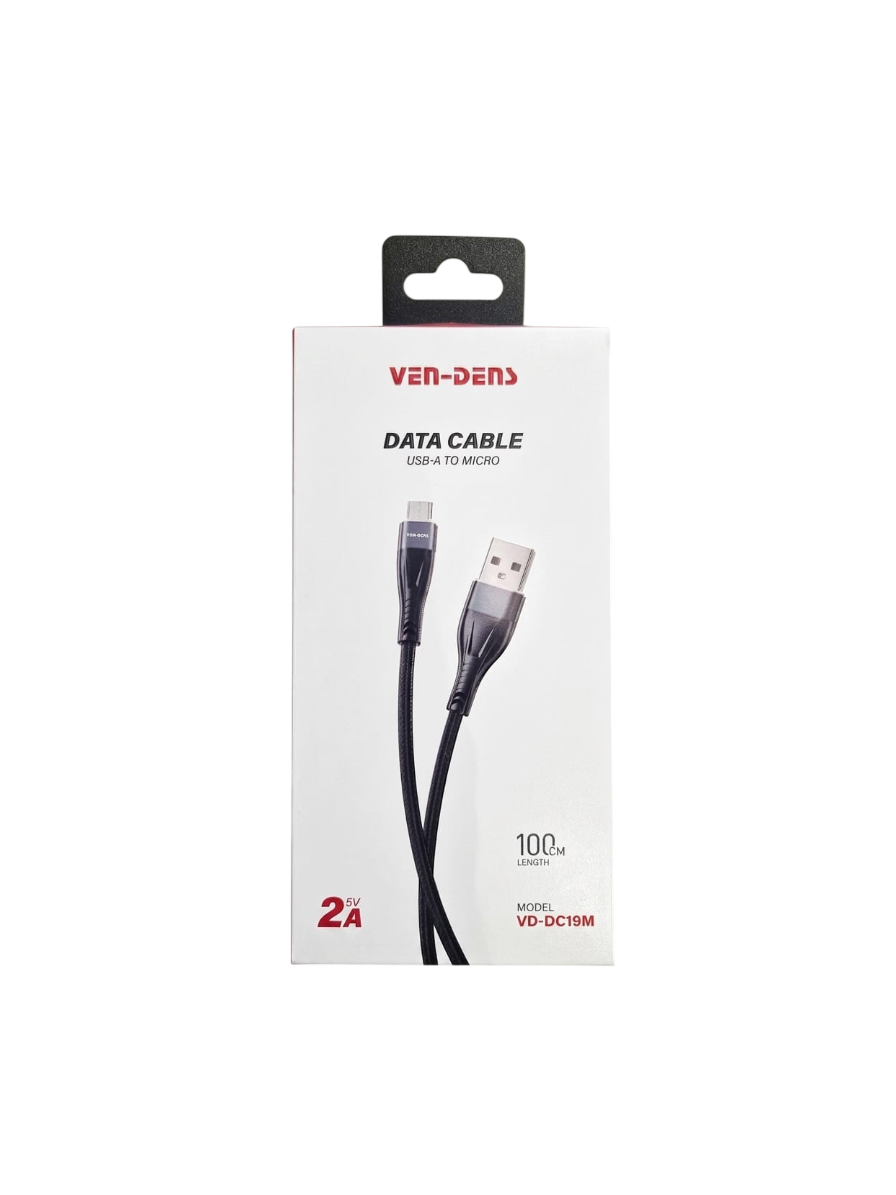 VEN-DENS VD-DC19M USB-A to Micro USB Cable – 5V/2A Fast Charging & Data Sync Cable