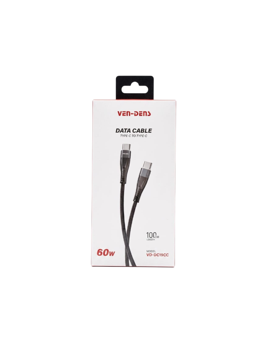 VEN-DENS VD-DC19CC USB-C to USB-C Cable – 5V/3A Fast Charging & High-Speed Data Sync Cable