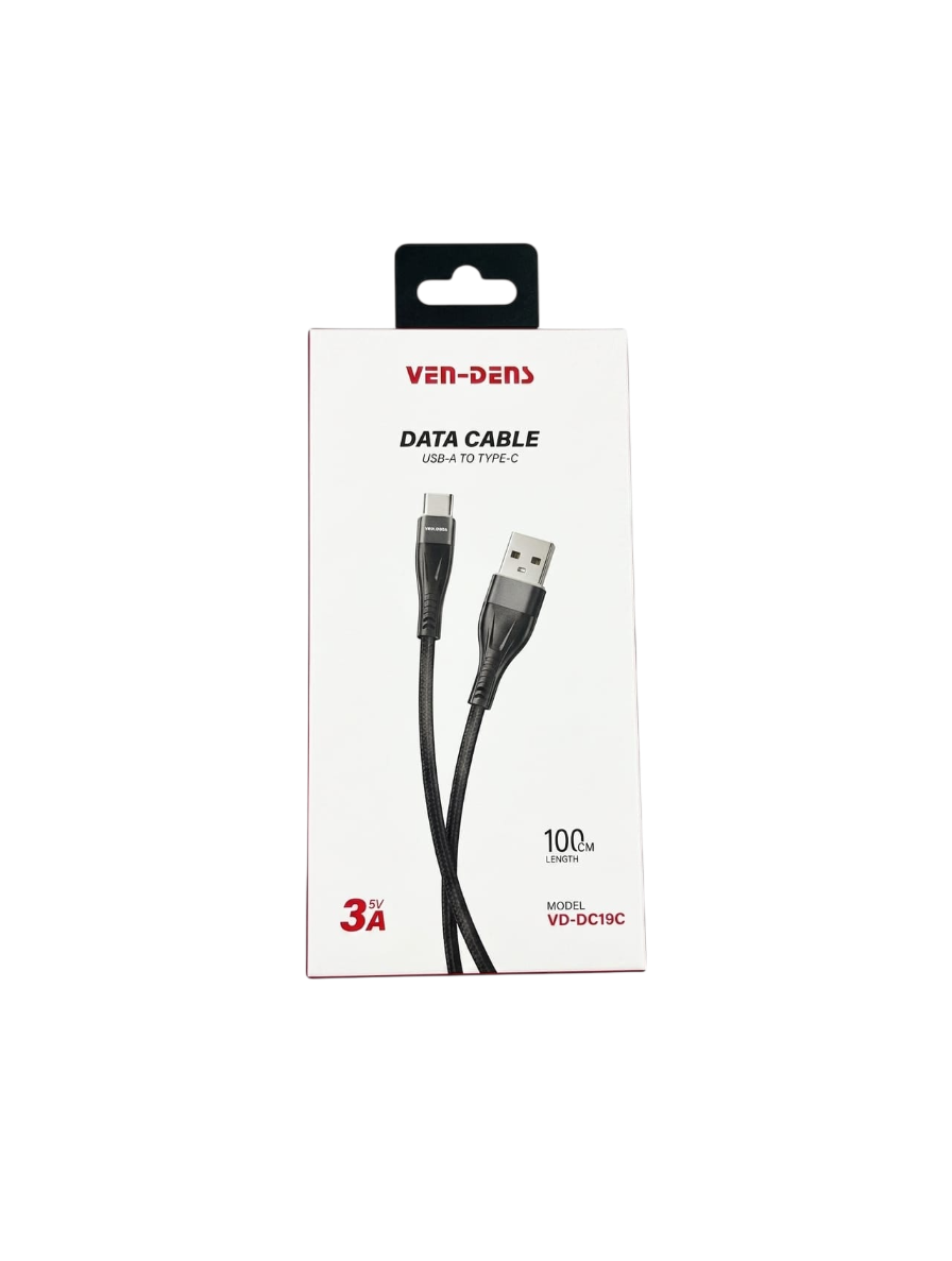 VEN-DENS VD-DC19C USB-A to USB-C Cable – 5V/3A Fast Charging & High-Speed Data Sync Cable