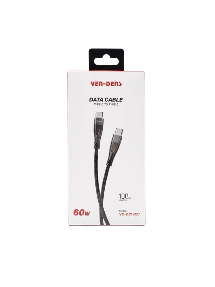 VEN-DENS VD-DC19CC USB-C to USB-C Cable – 5V/3A Fast Charging & High-Speed Data Sync Cable