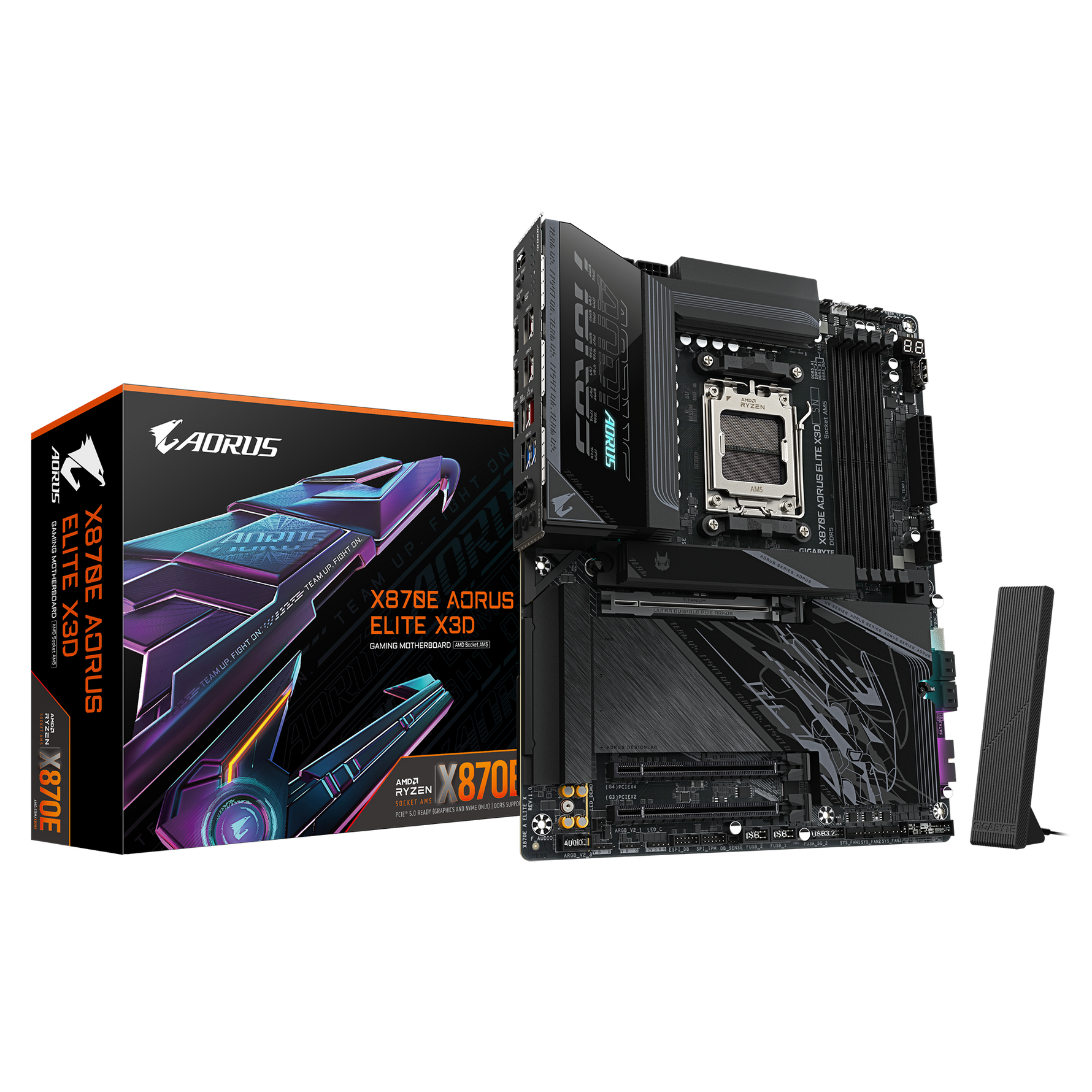 GIGABYTE X870E AORUS ELITE X3D WiFi 7 Motherboard – AMD X870E AM5 ATX DDR5 PCIe 5.0 Gaming Motherboard