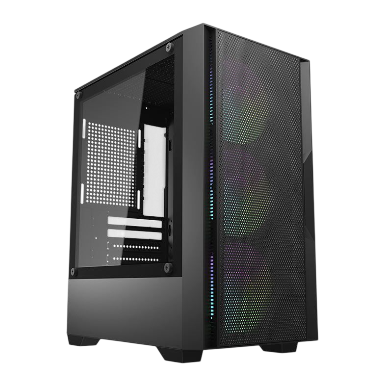 DARKFLASH C195M Micro‑ATX Gaming PC Case – Black